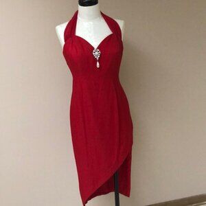 Red evening dress size 8